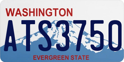 WA license plate ATS3750