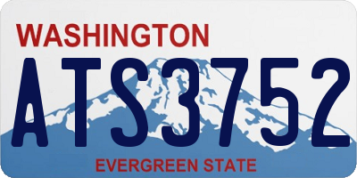 WA license plate ATS3752