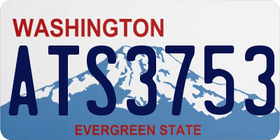 WA license plate ATS3753