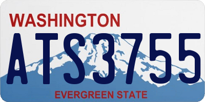 WA license plate ATS3755