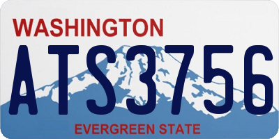 WA license plate ATS3756