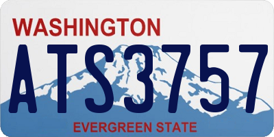 WA license plate ATS3757