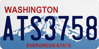 WA license plate ATS3758