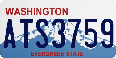 WA license plate ATS3759