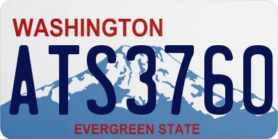 WA license plate ATS3760