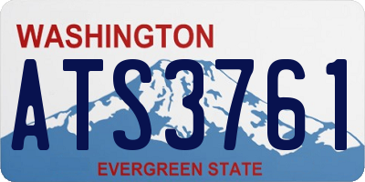 WA license plate ATS3761