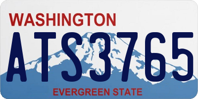 WA license plate ATS3765