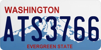 WA license plate ATS3766