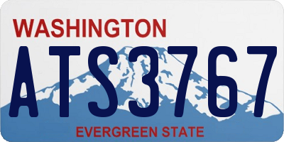 WA license plate ATS3767