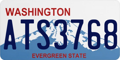 WA license plate ATS3768