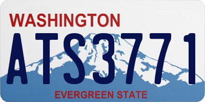 WA license plate ATS3771