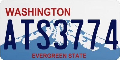 WA license plate ATS3774