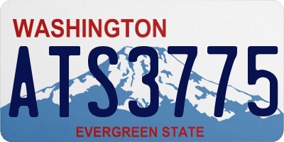 WA license plate ATS3775