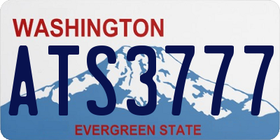 WA license plate ATS3777