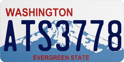 WA license plate ATS3778