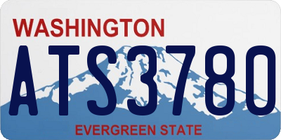 WA license plate ATS3780