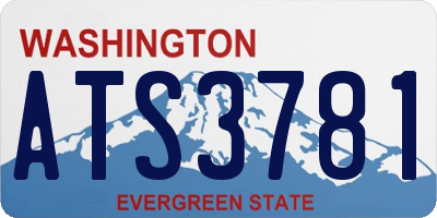 WA license plate ATS3781