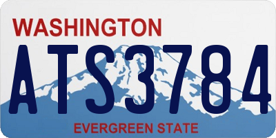 WA license plate ATS3784
