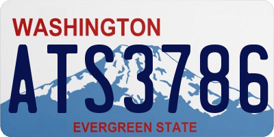 WA license plate ATS3786