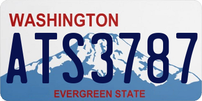 WA license plate ATS3787