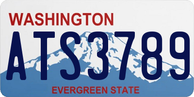 WA license plate ATS3789