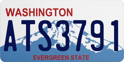 WA license plate ATS3791