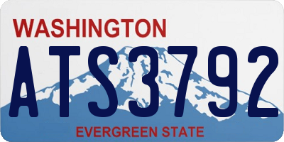 WA license plate ATS3792