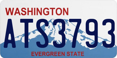 WA license plate ATS3793