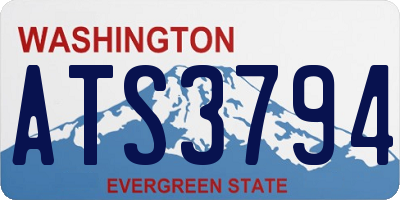 WA license plate ATS3794