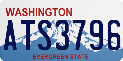 WA license plate ATS3796