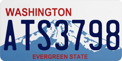 WA license plate ATS3798
