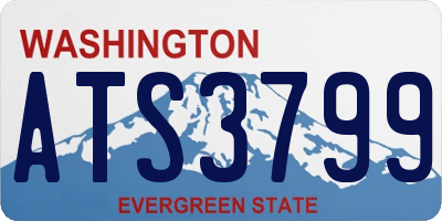 WA license plate ATS3799