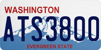 WA license plate ATS3800