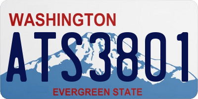 WA license plate ATS3801