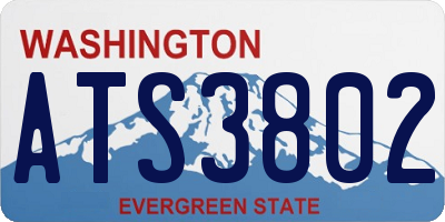 WA license plate ATS3802