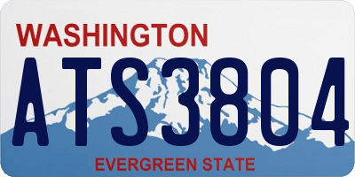 WA license plate ATS3804