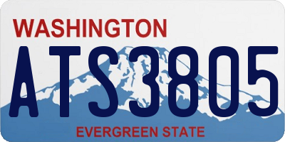 WA license plate ATS3805