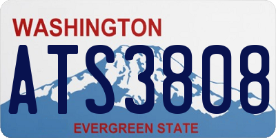 WA license plate ATS3808