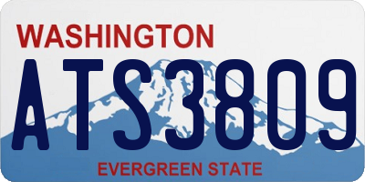 WA license plate ATS3809