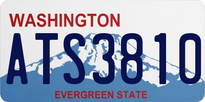 WA license plate ATS3810