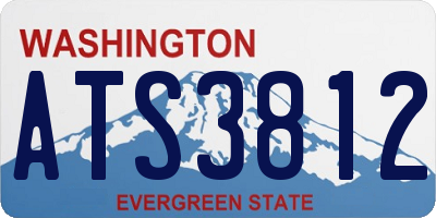 WA license plate ATS3812