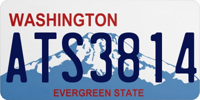 WA license plate ATS3814