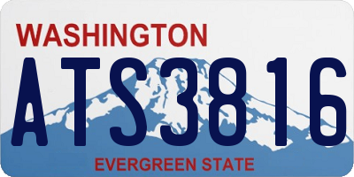 WA license plate ATS3816