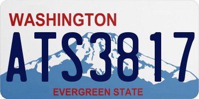 WA license plate ATS3817