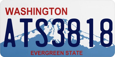 WA license plate ATS3818
