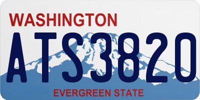 WA license plate ATS3820