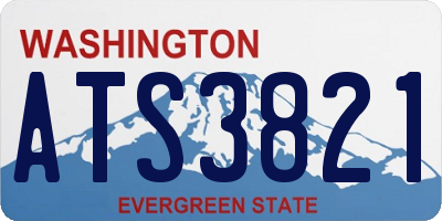 WA license plate ATS3821