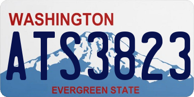 WA license plate ATS3823