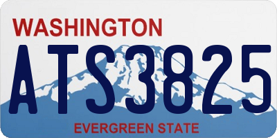 WA license plate ATS3825