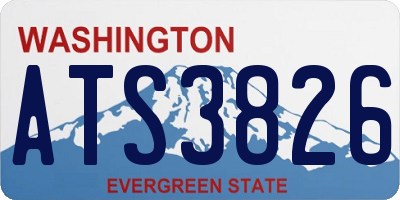 WA license plate ATS3826